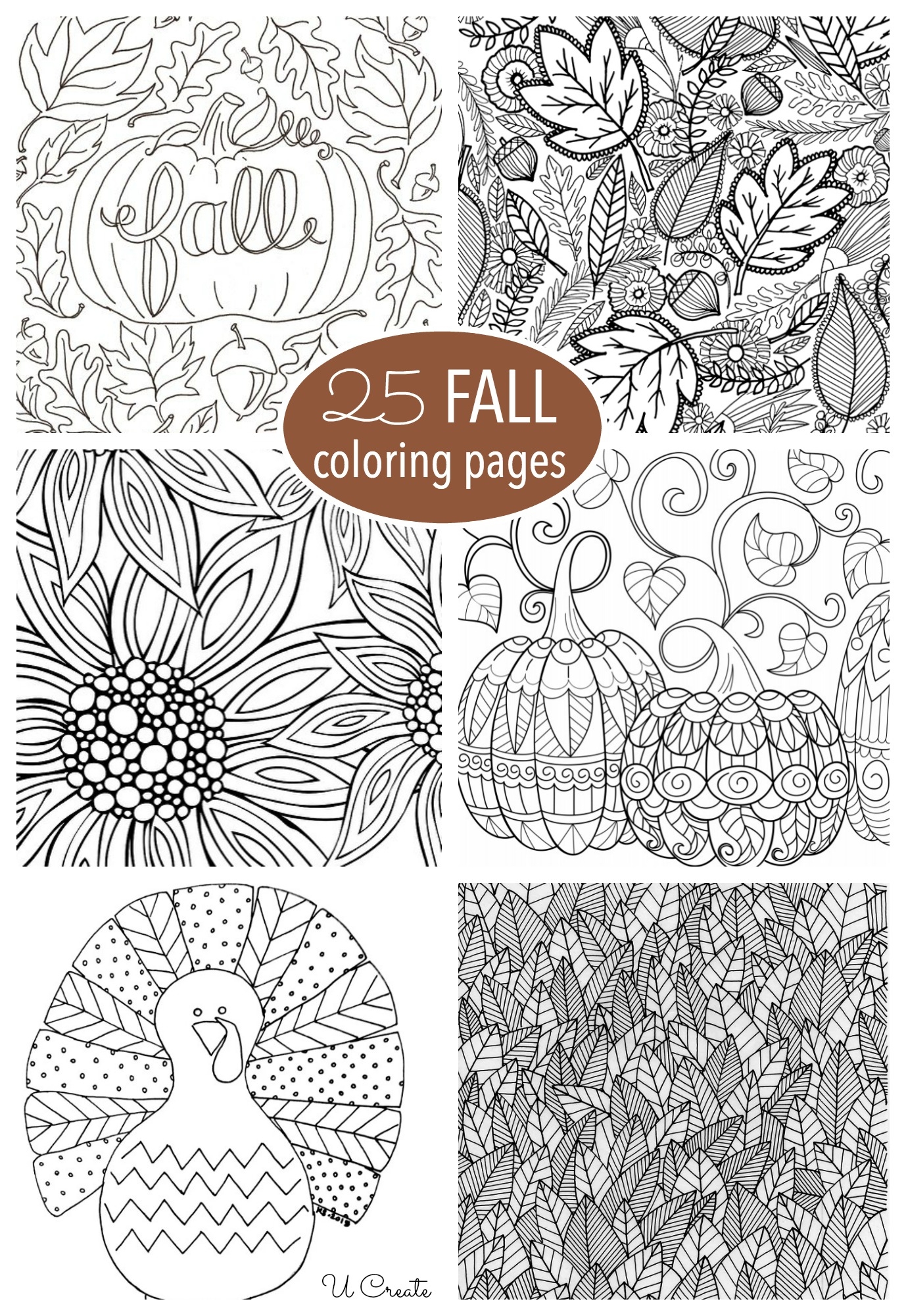Collection Of Fall Coloring Pages For Adults Free Printable