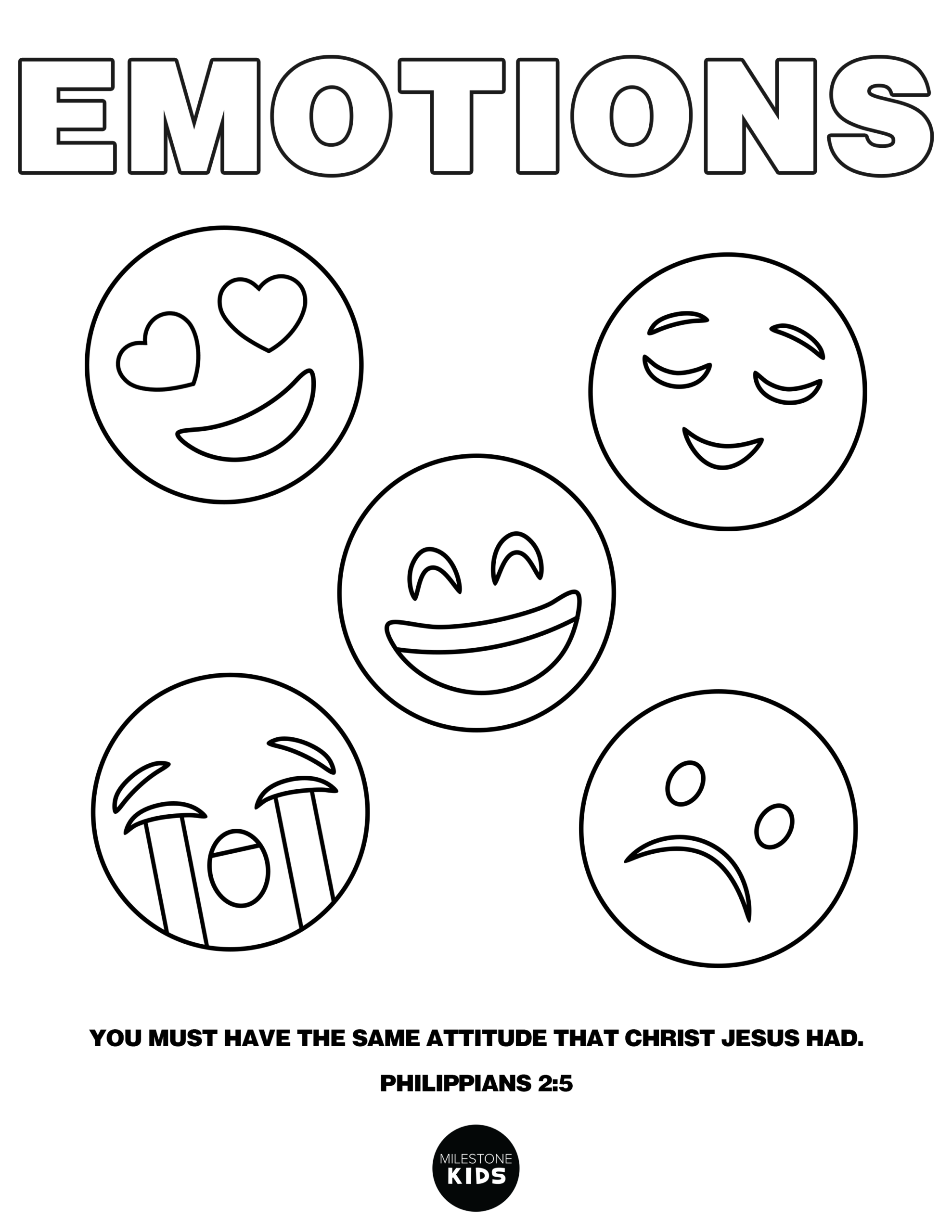 Collection Of Feelings Coloring Pages Free Printable