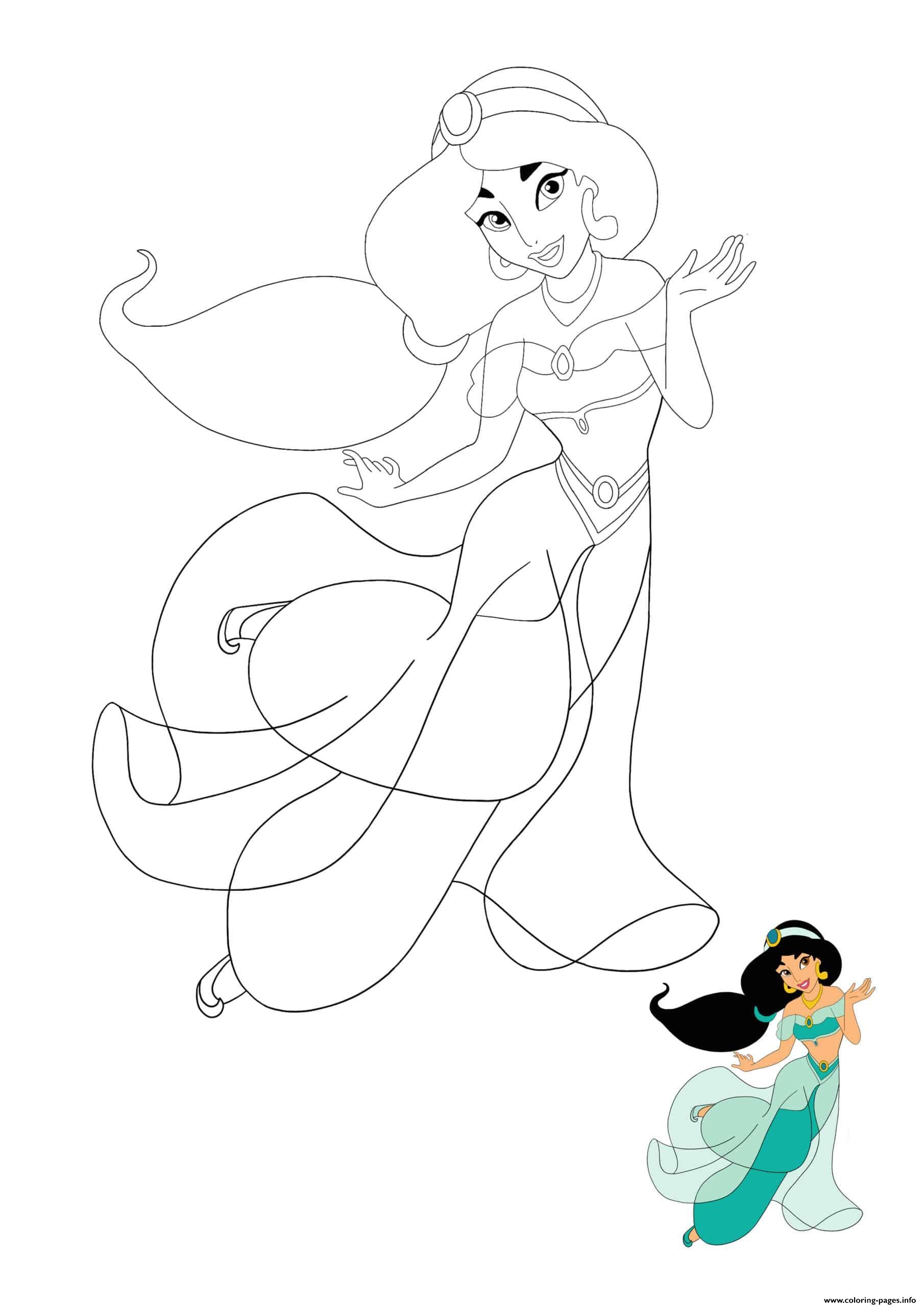Collection Of Princess Jasmine Coloring Pages Free Printable Collection Of Princess Jasmine Coloring Pages Free Printable