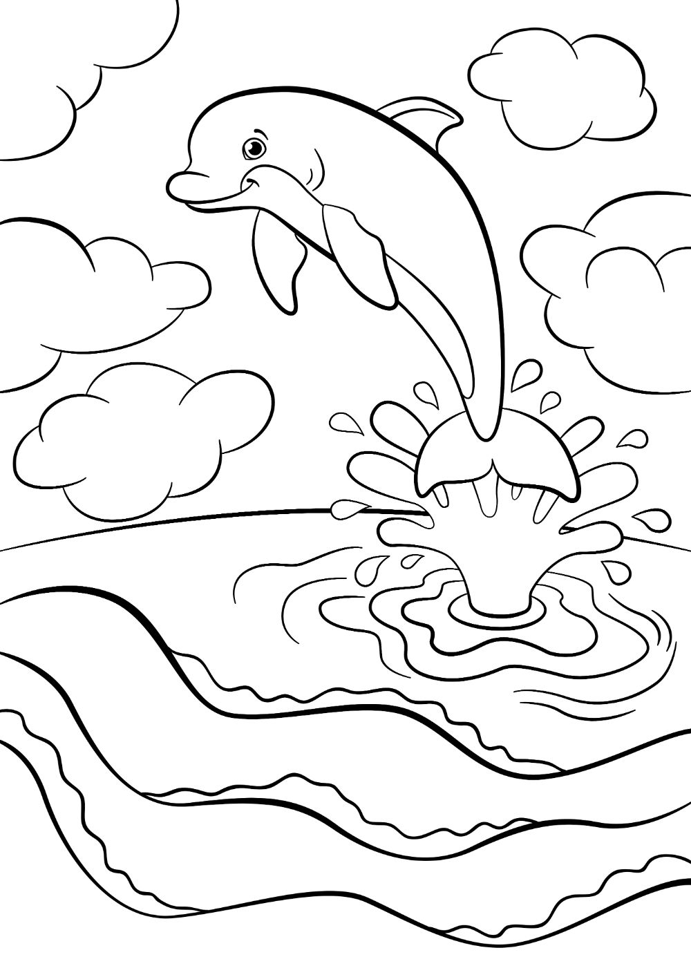 dolphin coloring page