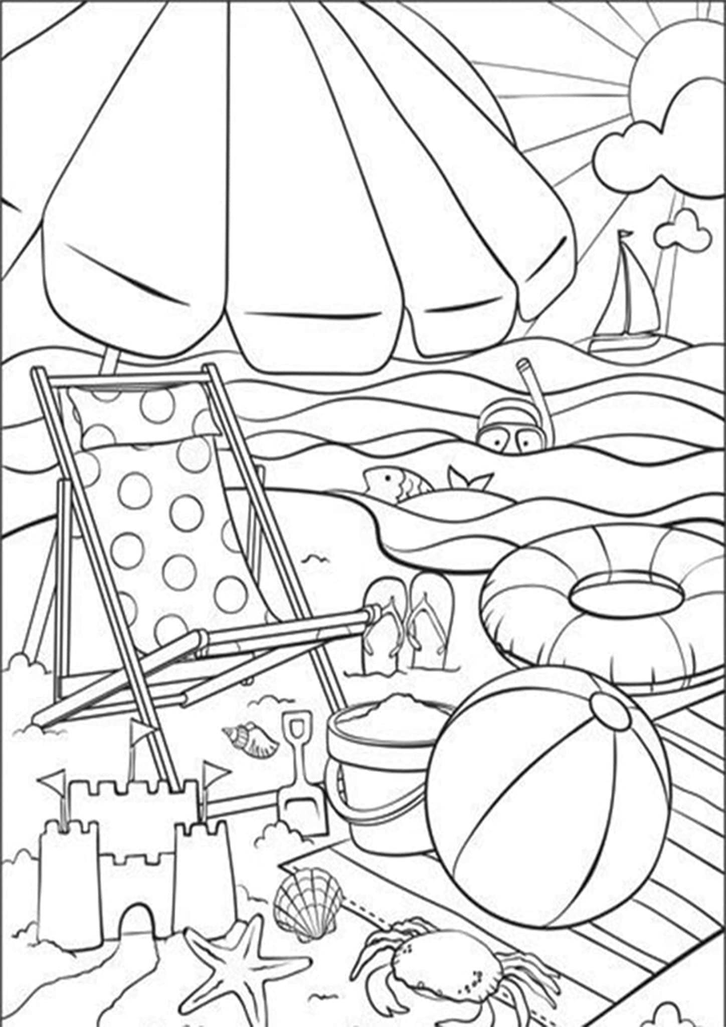 Collection Of Printable Summer Coloring Pages Free Printable