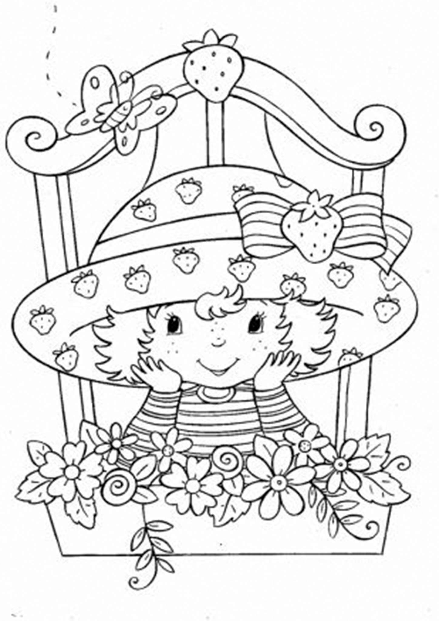 Collection Of Strawberry Shortcake Coloring Pages Free Printable