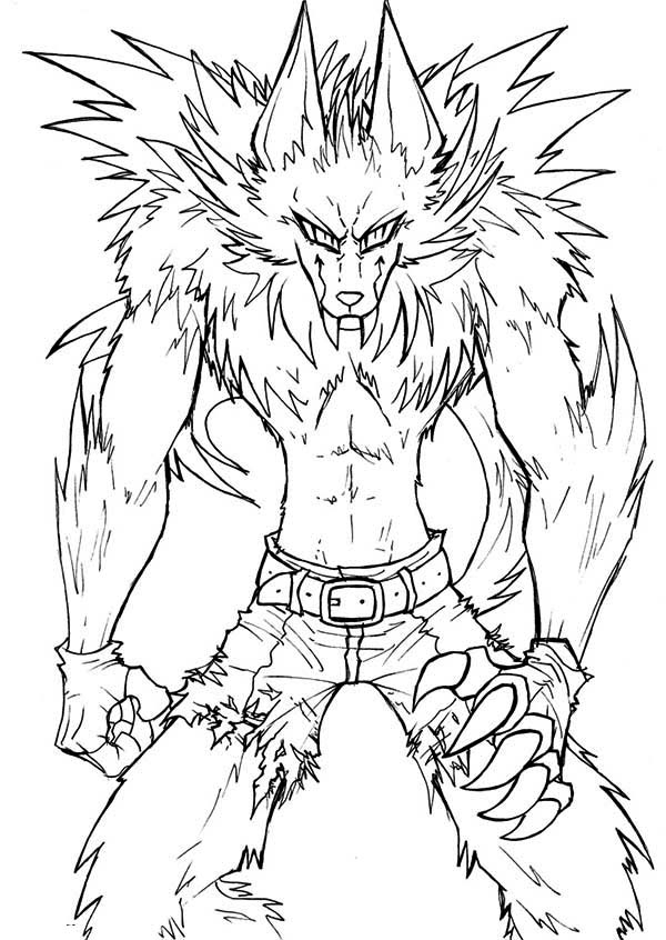 Collection Of Werewolf Coloring Pages Free Printable