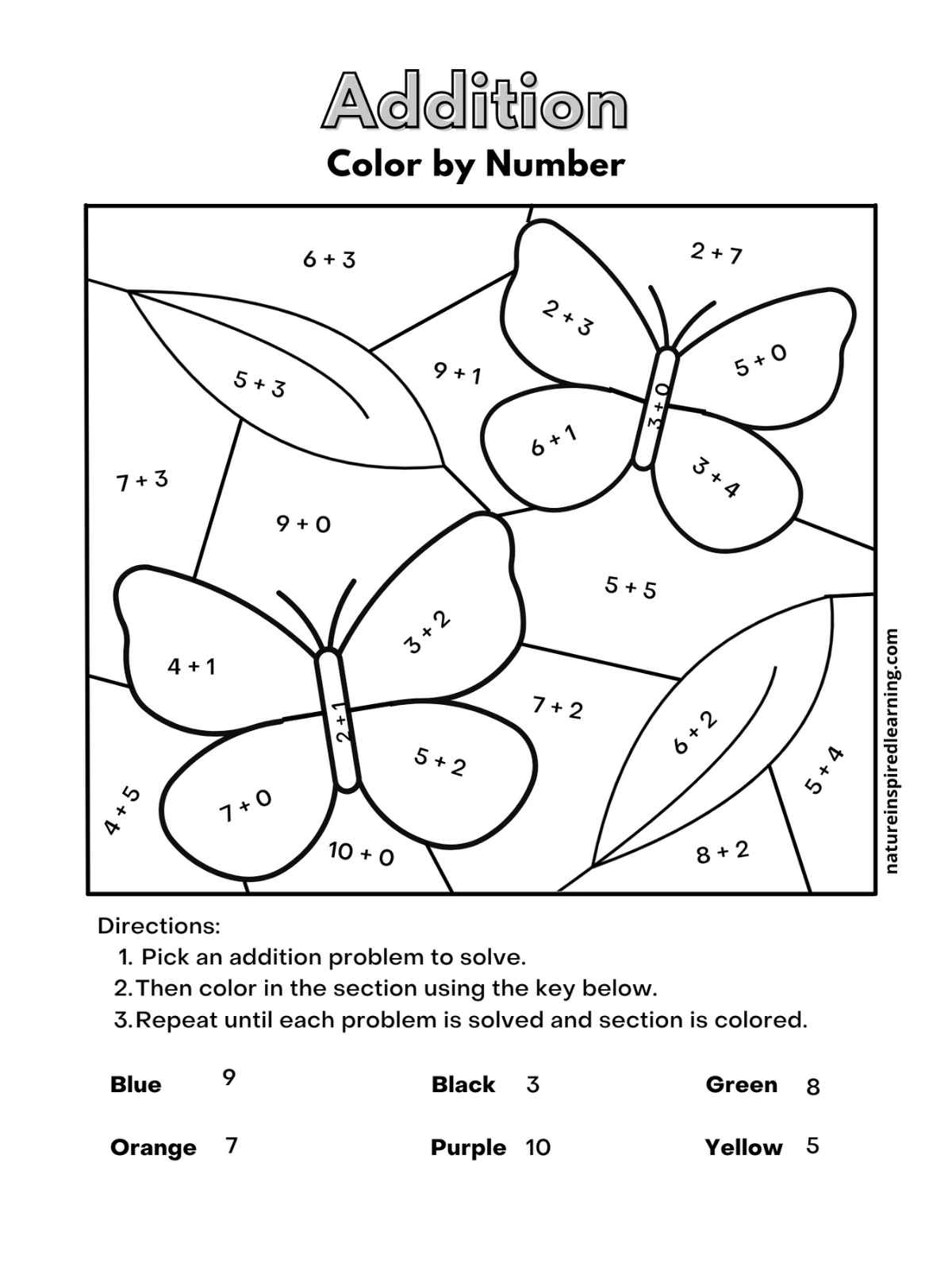 Color Math Worksheets