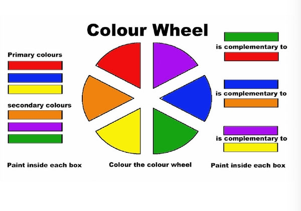 Color Wheel 2 Worksheet KinderArt Worksheets Library