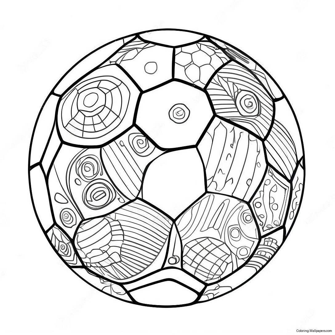 Colorful Soccer Ball Coloring Page 62604 49546 