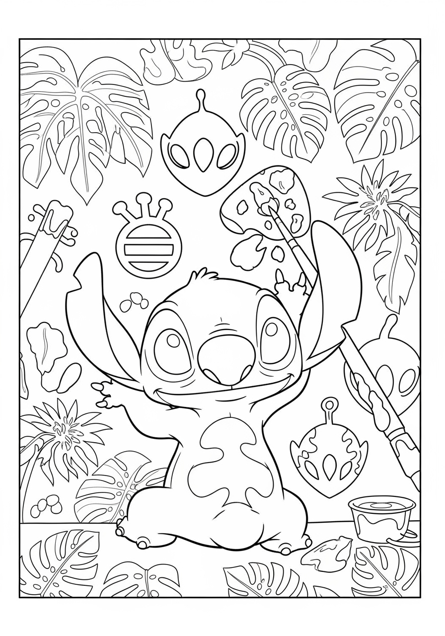 Coloring Lilo And Stitch Free Printable Pages