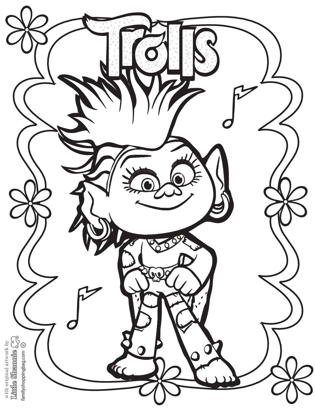 trolls coloring pages