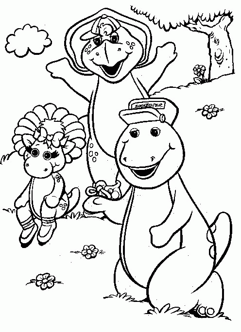 barney coloring pages