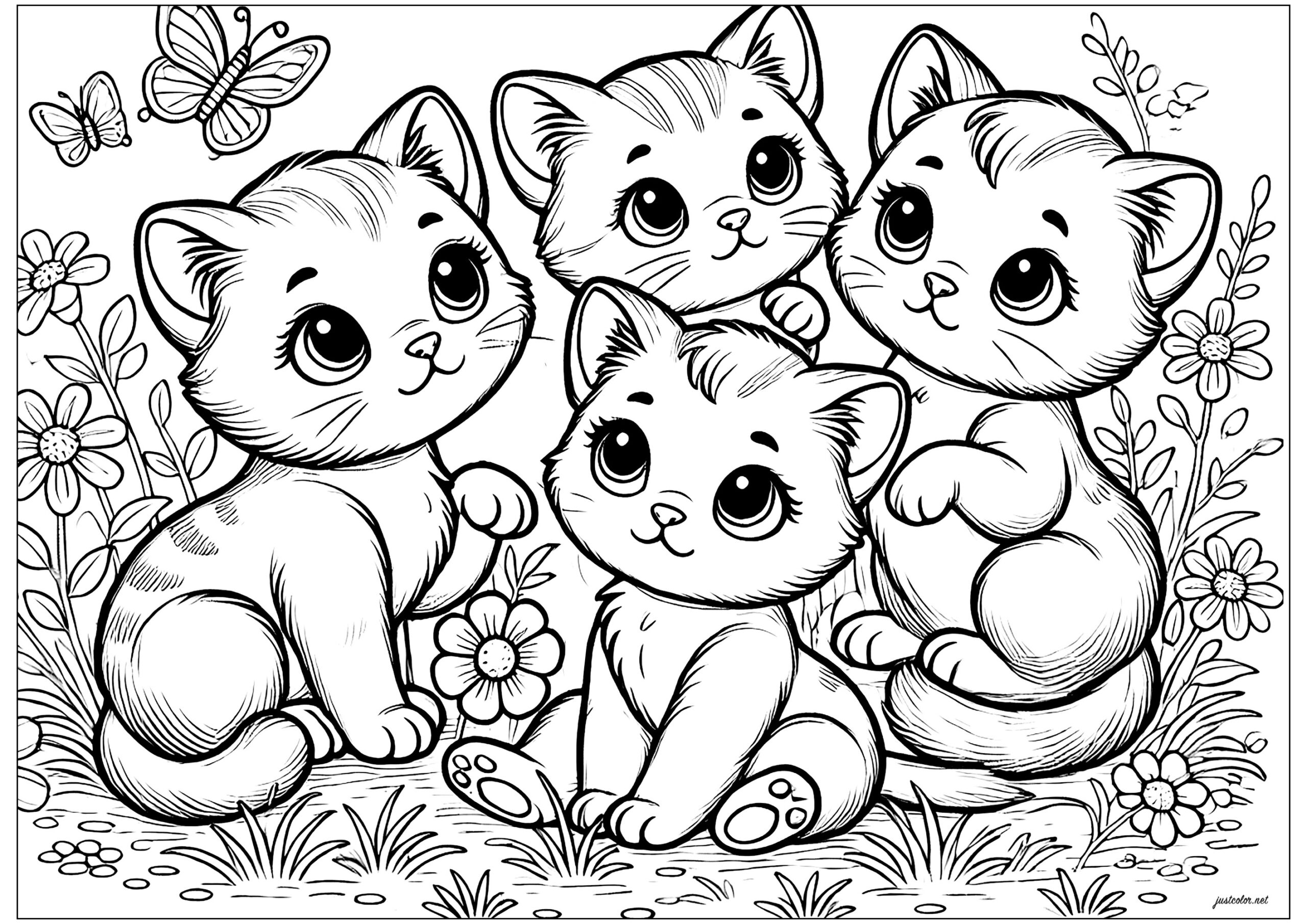 kitten cat coloring pages