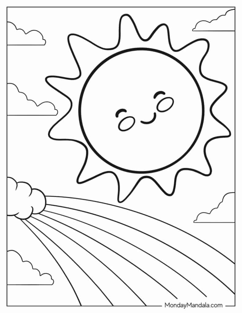 sun coloring page sun coloring page