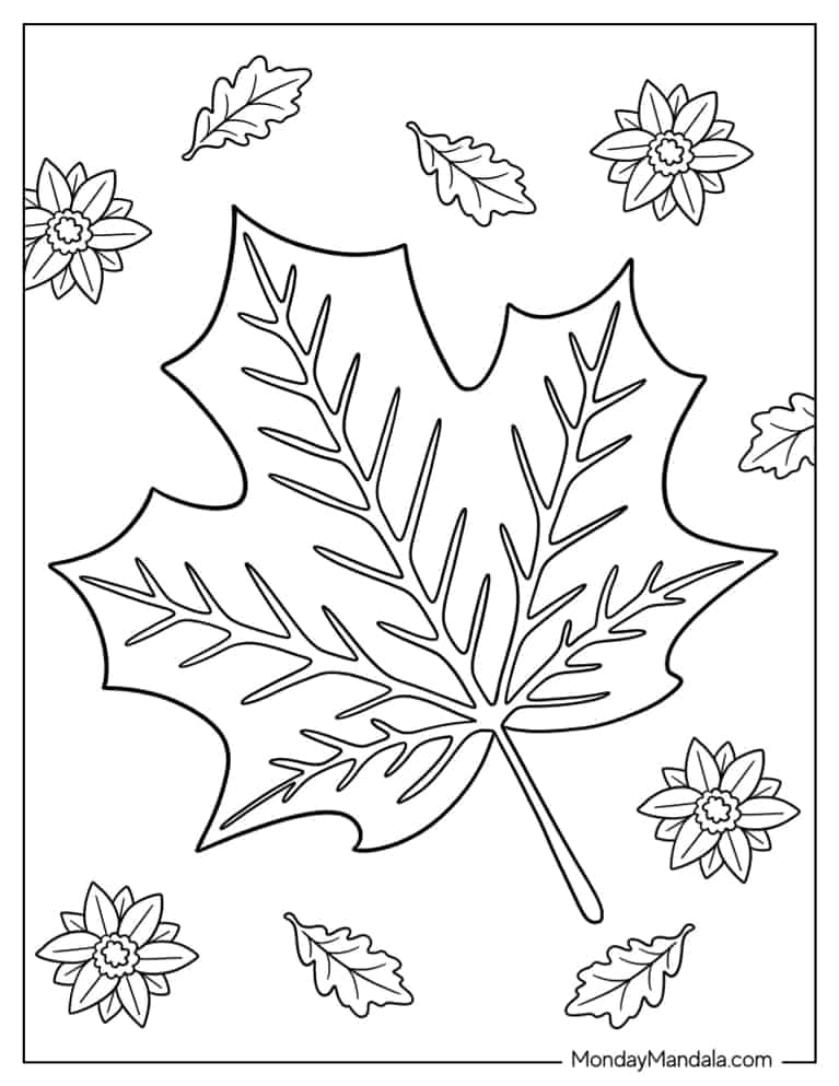 Coloring Pages Autumn Leaves 2025 