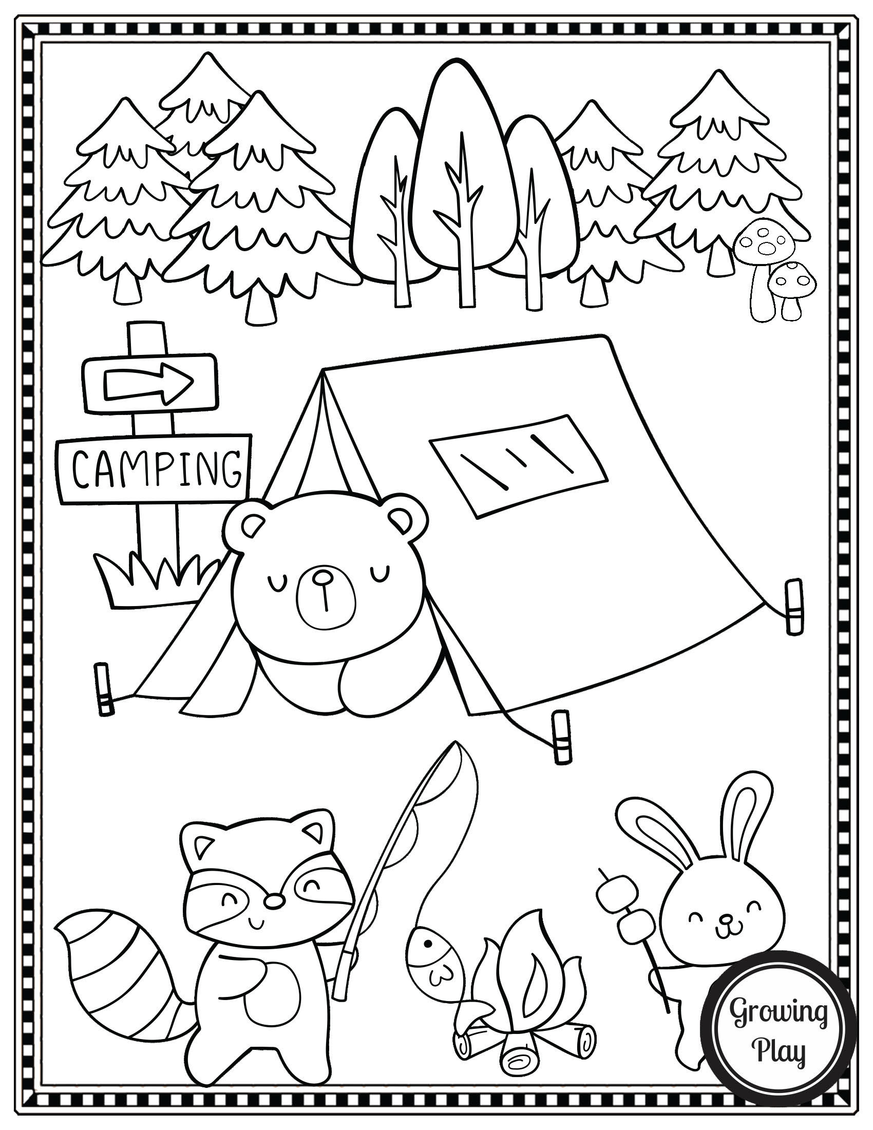 Coloring Pages Camping