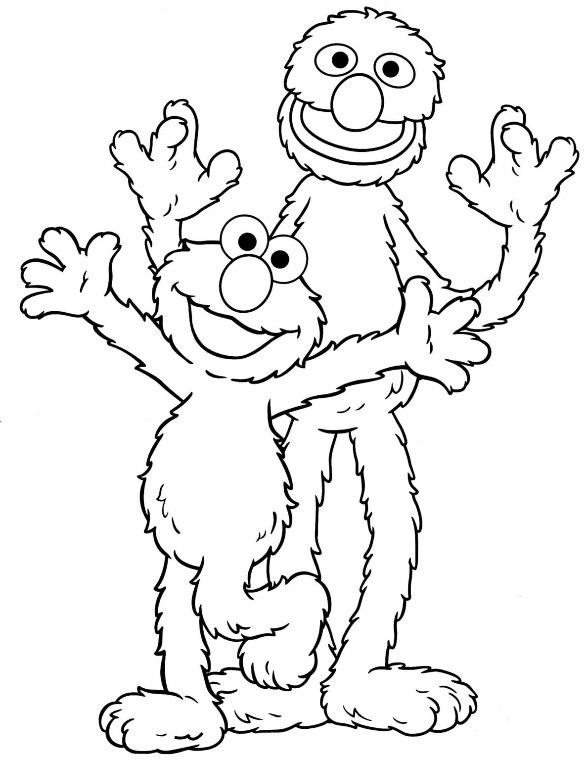 Coloring Pages Elmo Sesame Street Print For Free WONDER DAY 