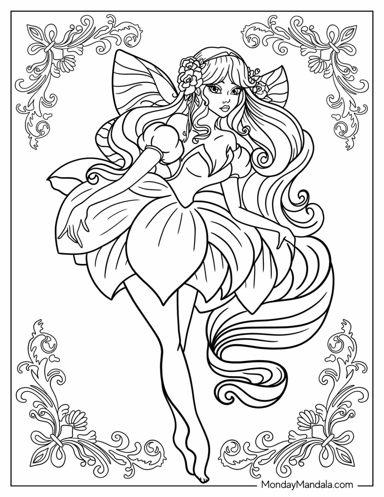 Coloring Pages Fairy MIT Printable