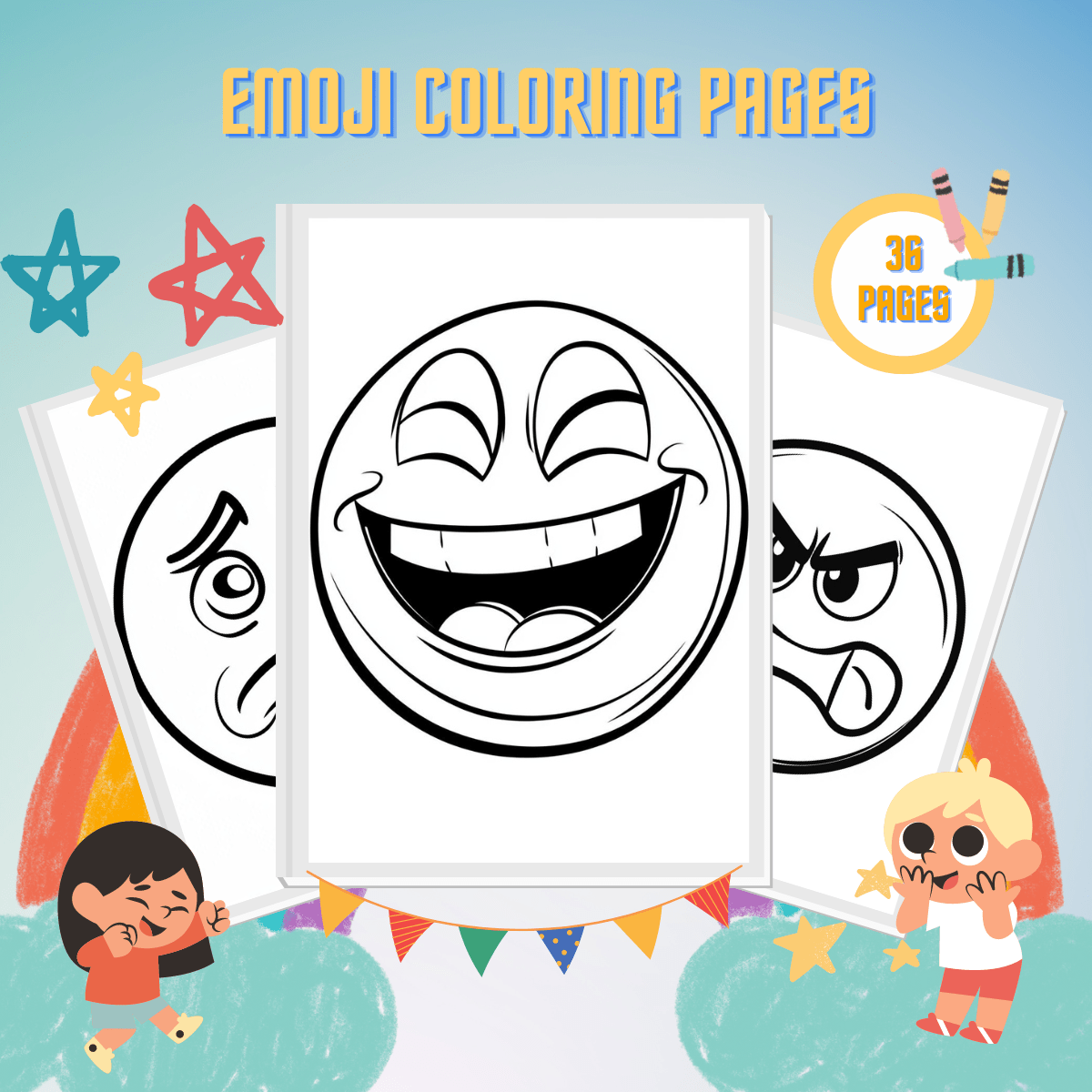 Coloring Pages For Kids Emoji 2025 