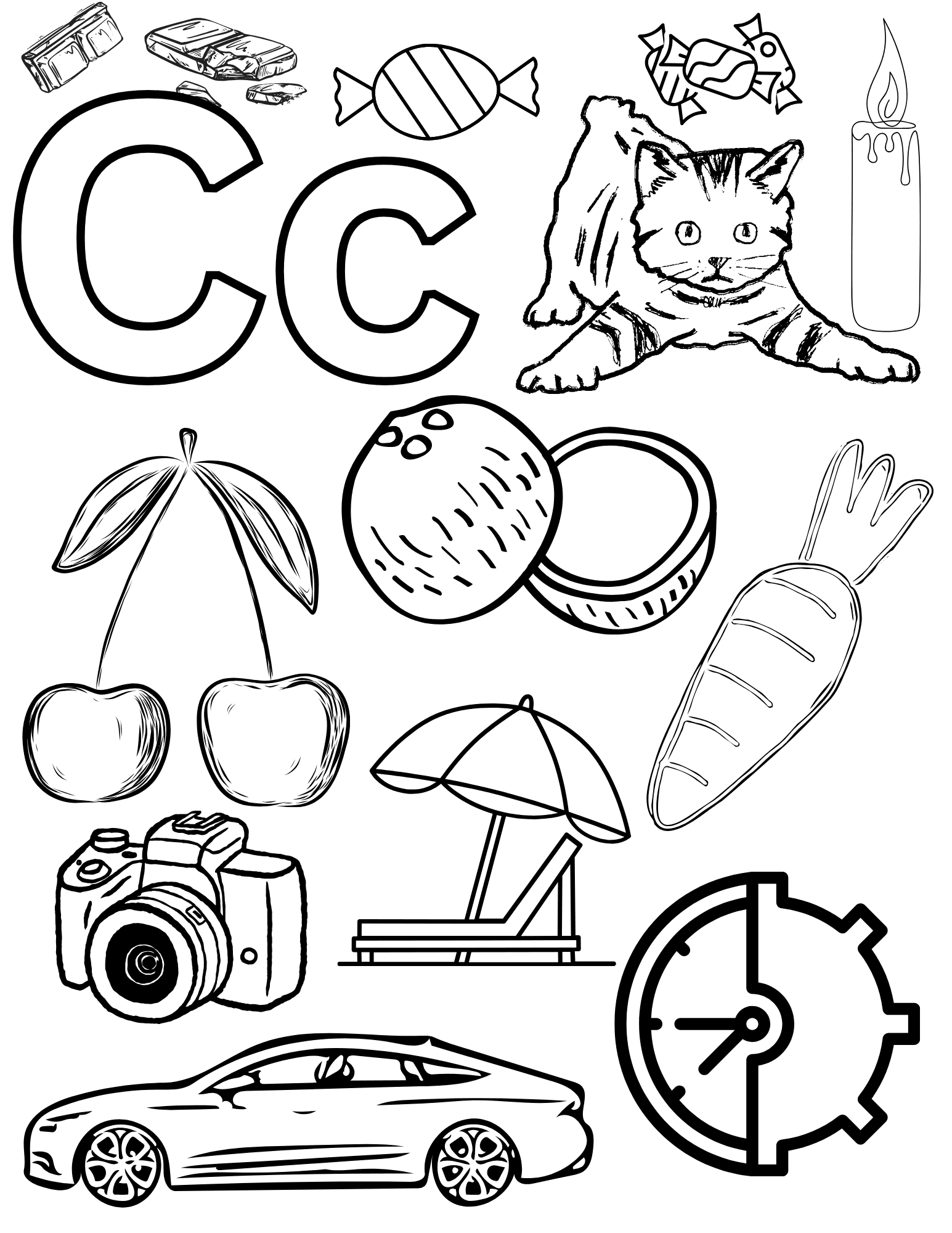 letter c coloring worksheets letter c coloring worksheets