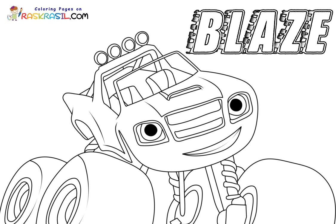 blaze coloring pages
