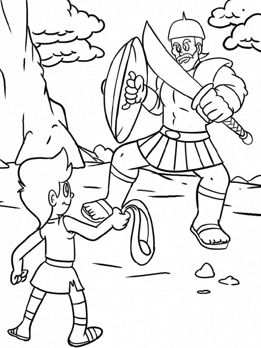 Coloring Pages Of David And Goliath