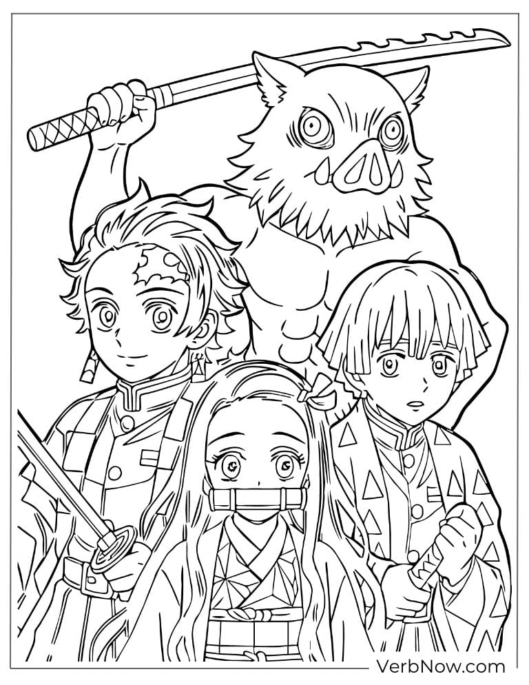 Coloring Pages Of Demon Slayer 2025 
