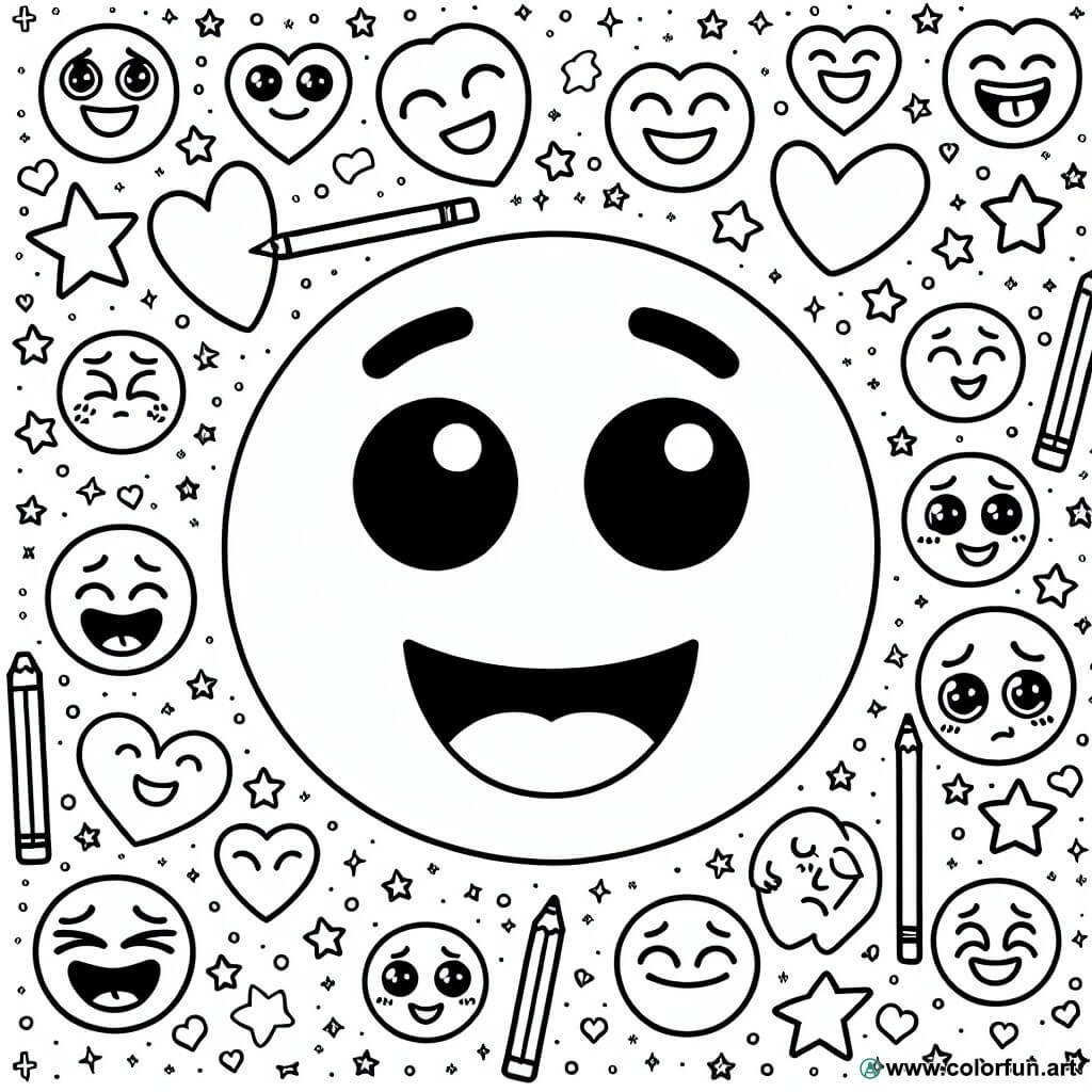 emoji coloring pages