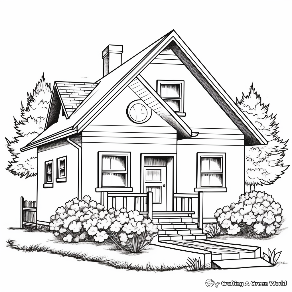 Coloring Pages Of Homes Houses Dwellings 2025 