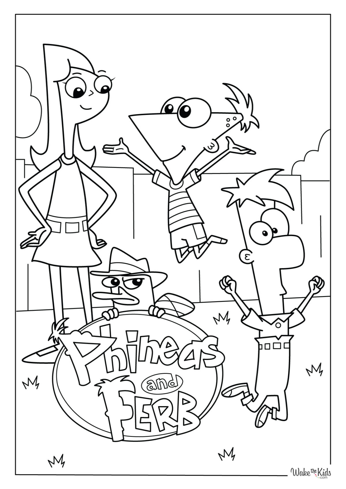 phineas and ferb coloring pages