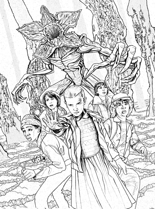 Coloring Pages Stranger Things 2025 Coloring Pages Stranger Things 2025