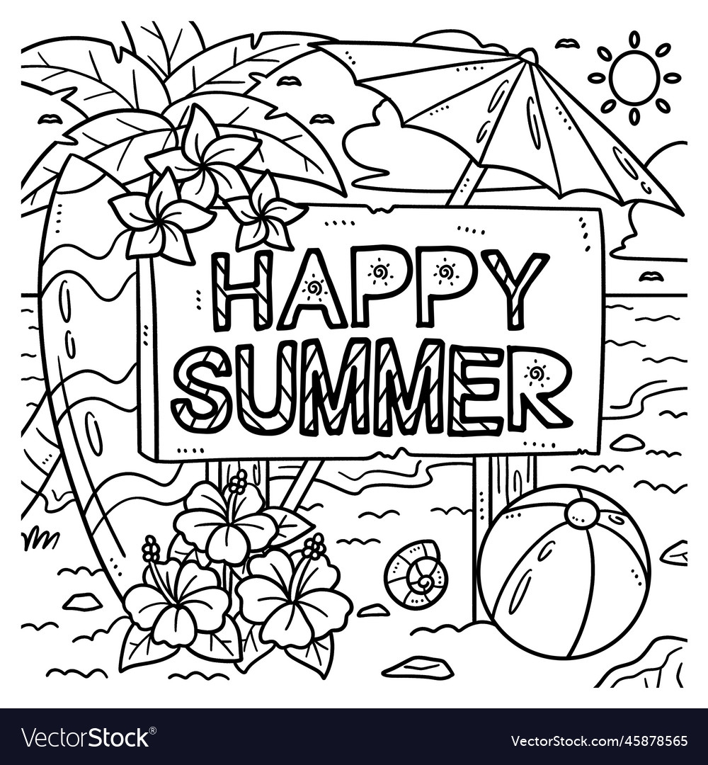 Coloring Pages Summer Beach Doodle Alley Summertime Adults Scene Adult 