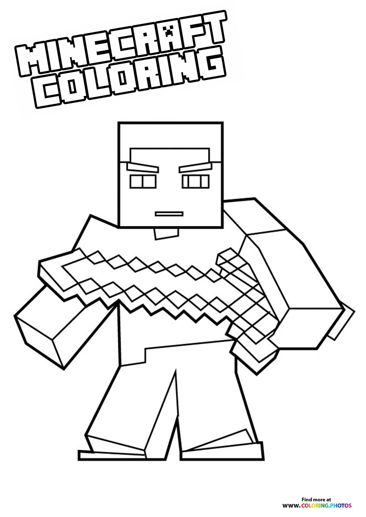 free minecraft coloring pages