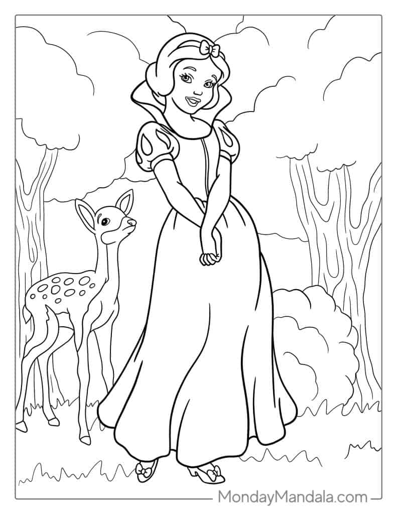 Coloring Snow White Kids Under 7 Snow White And The Seven Dwarfs