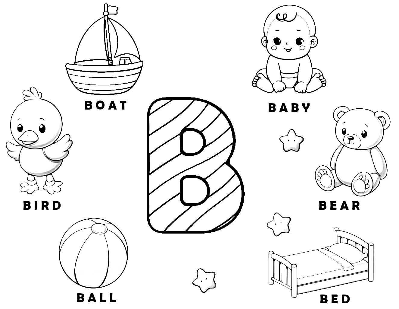 Coloring Worksheet Letter B Coloring Worksheet Letter B