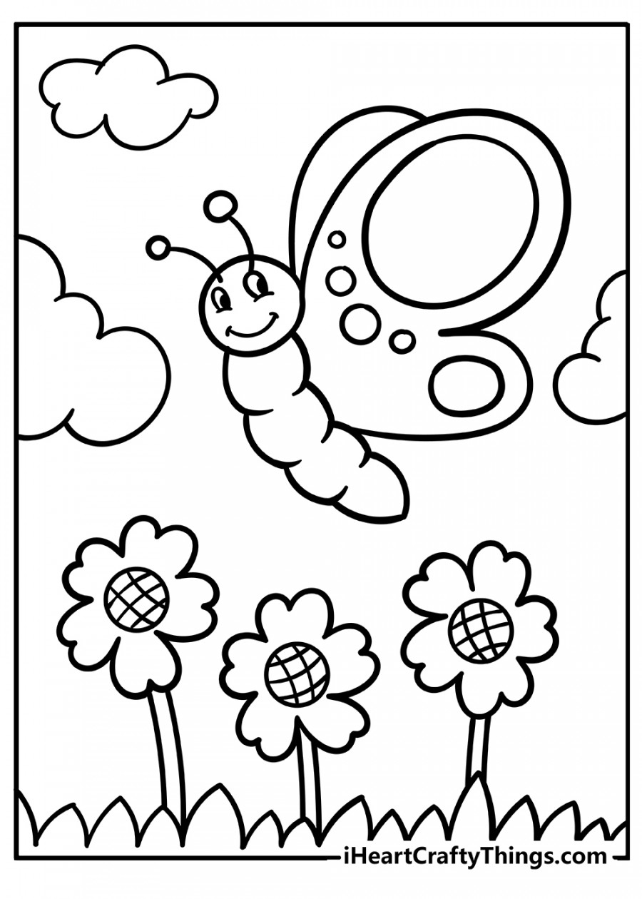 Colouring Worksheet For Kg Printable PDF Template