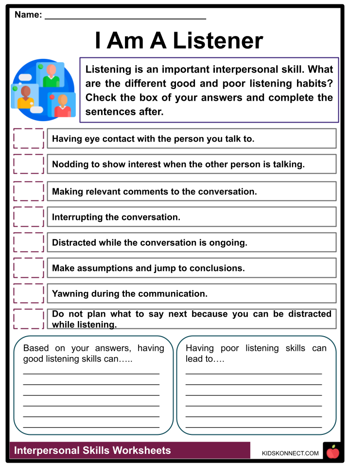 communication skills worksheets communication skills worksheets