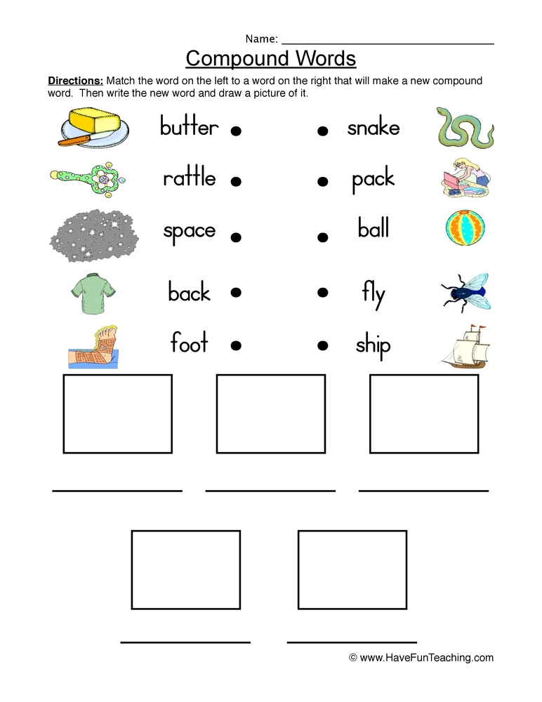Compound Words Worksheets Have Fun Teaching