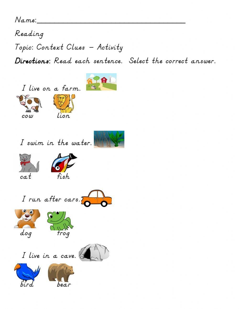 Context Clues Worksheet 1 Worksheet Worksheets Library Context Clues Worksheet 1 Worksheet Worksheets Library