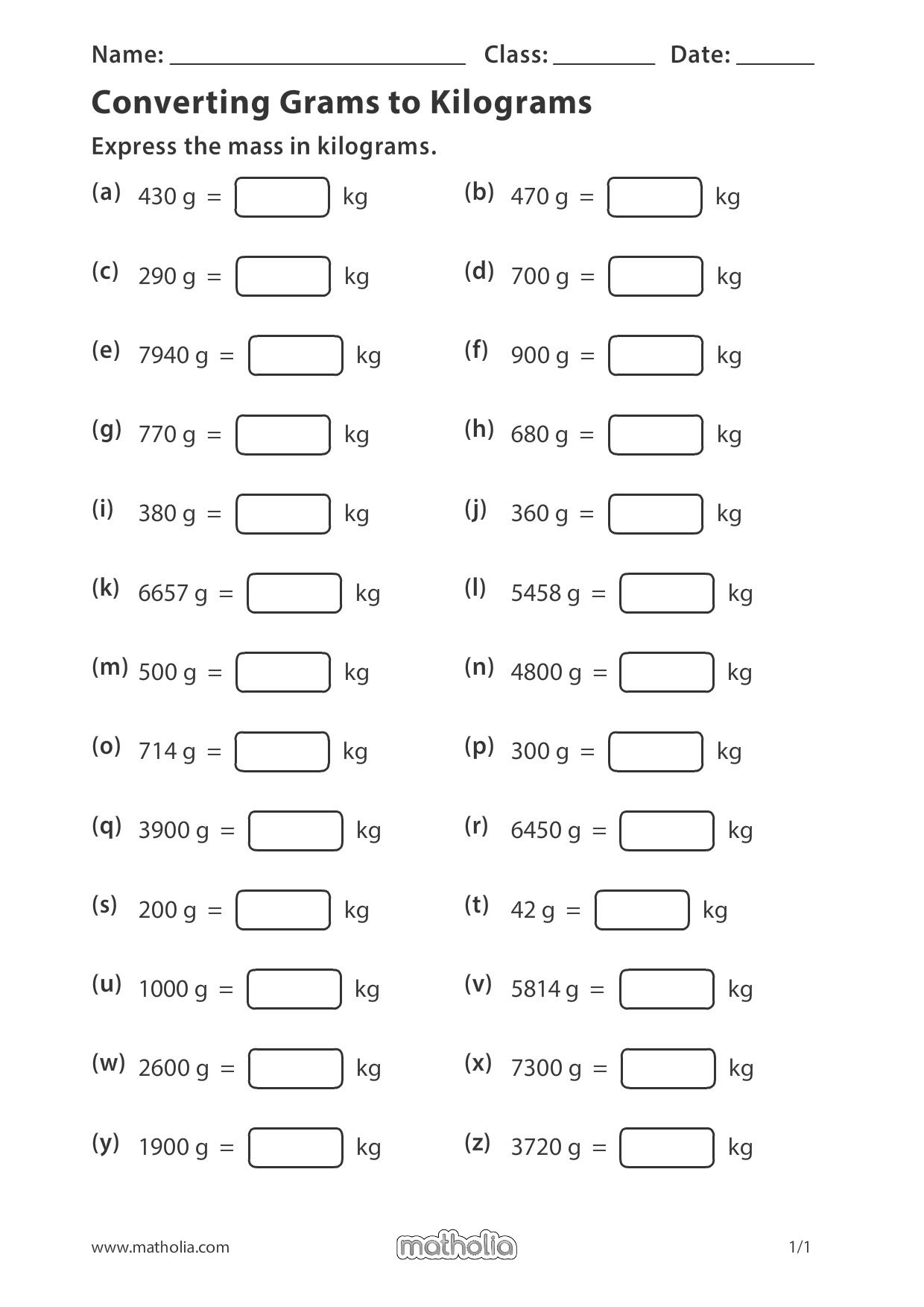 Converting G To Kg Worksheet Printable Grammar Worksheett Converting G To Kg Worksheet Printable Grammar Worksheett