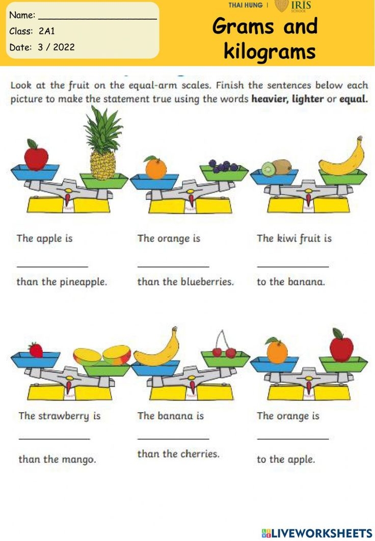 converting grams to kg worksheet