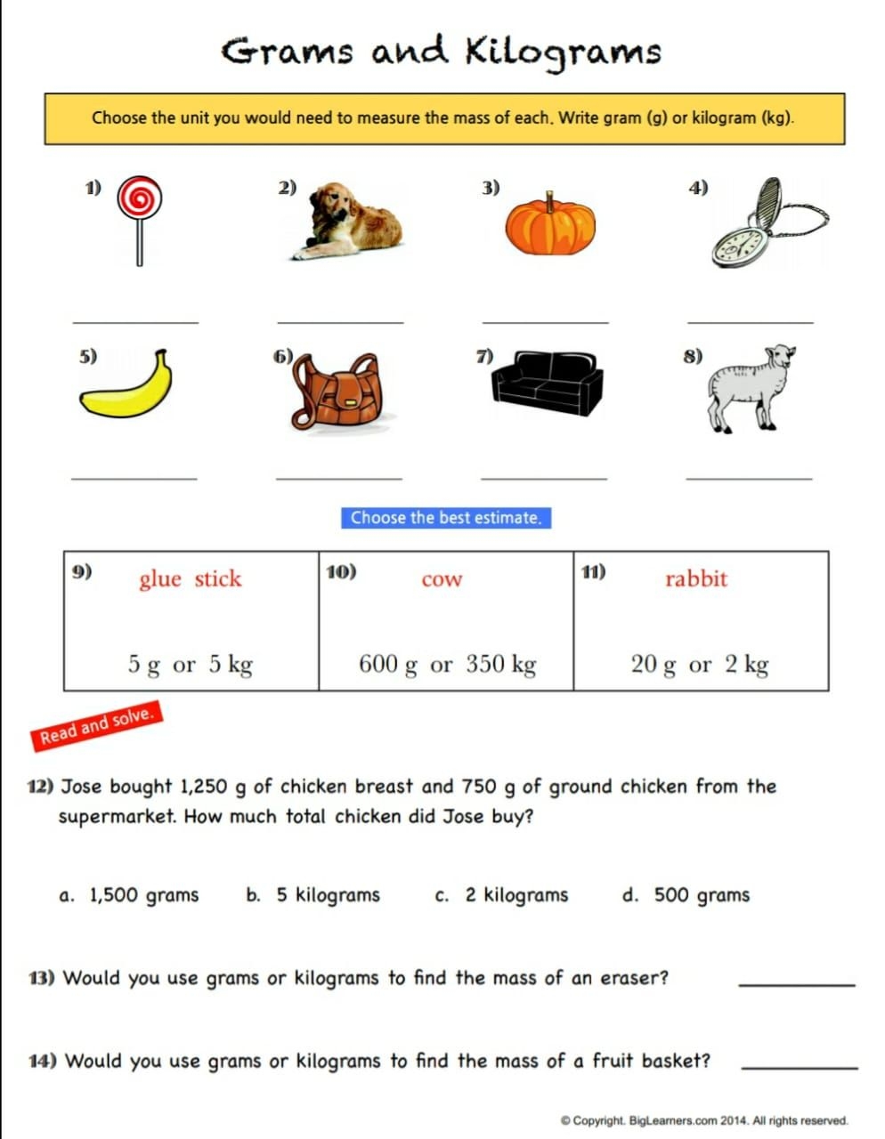 Converting Grams To Kilograms Worksheet Educational Printable Activities