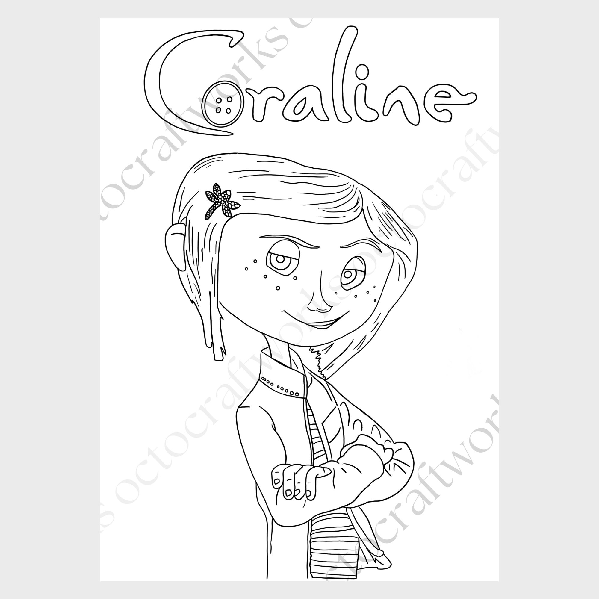 Coraline Coloring Pages Pack Of 10 Digital Download Coloring Pages Coraline Coloring Pages Pack Of 10 Digital Download Coloring Pages