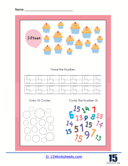 Counting 15 Worksheets Match The Word And Number Worksheet Numbers 1