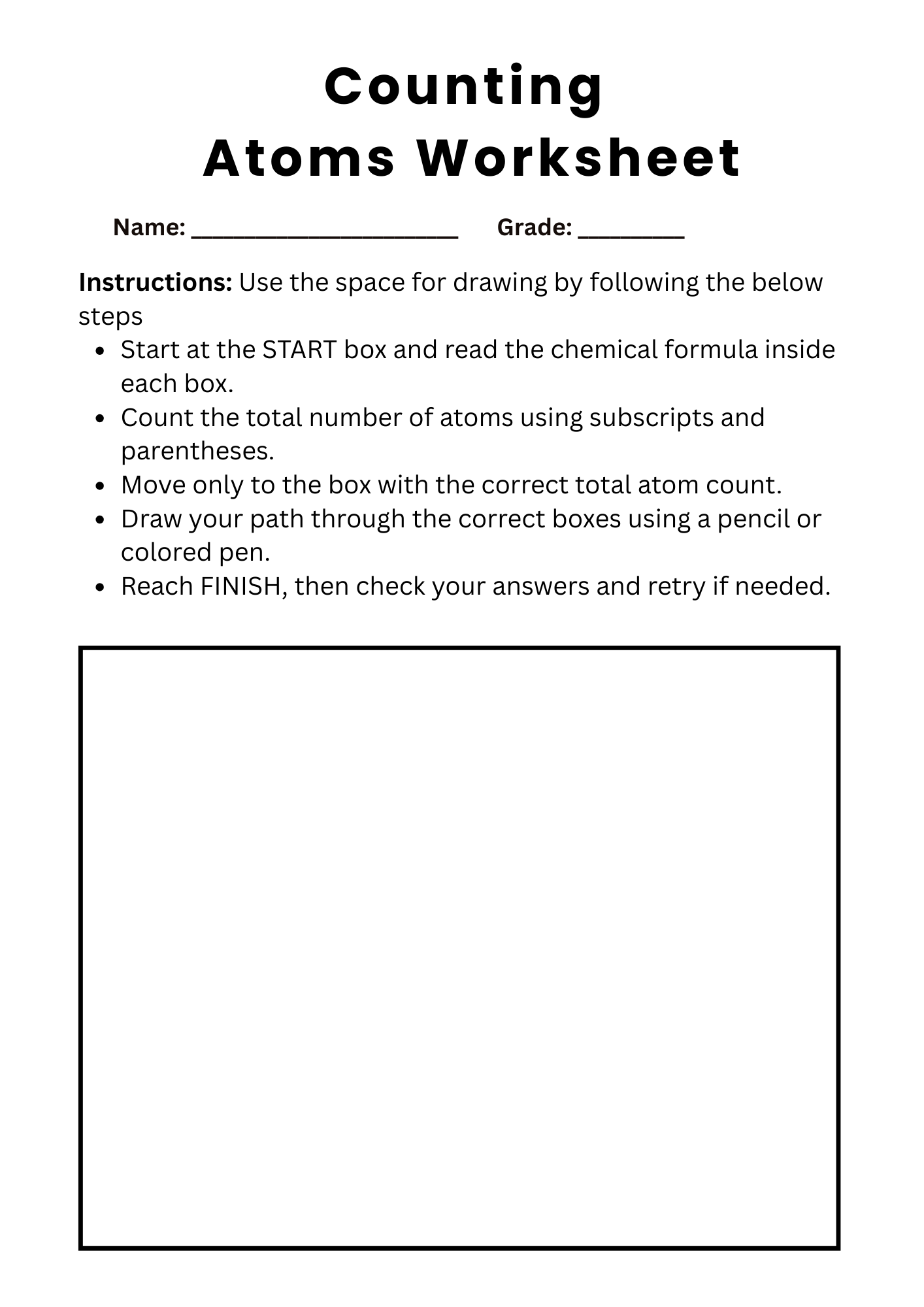 Counting Atoms Worksheet Pdf Answers