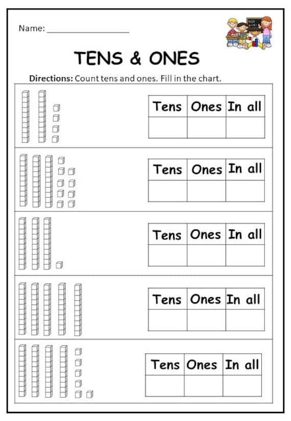 Counting Tens Ones Worksheet Worksheets Library Counting Tens Ones Worksheet Worksheets Library
