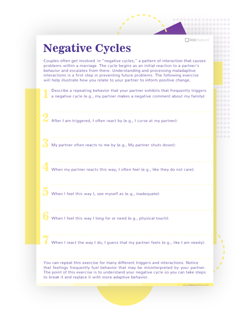 Couples Therapy Worksheets DBT Worksheets