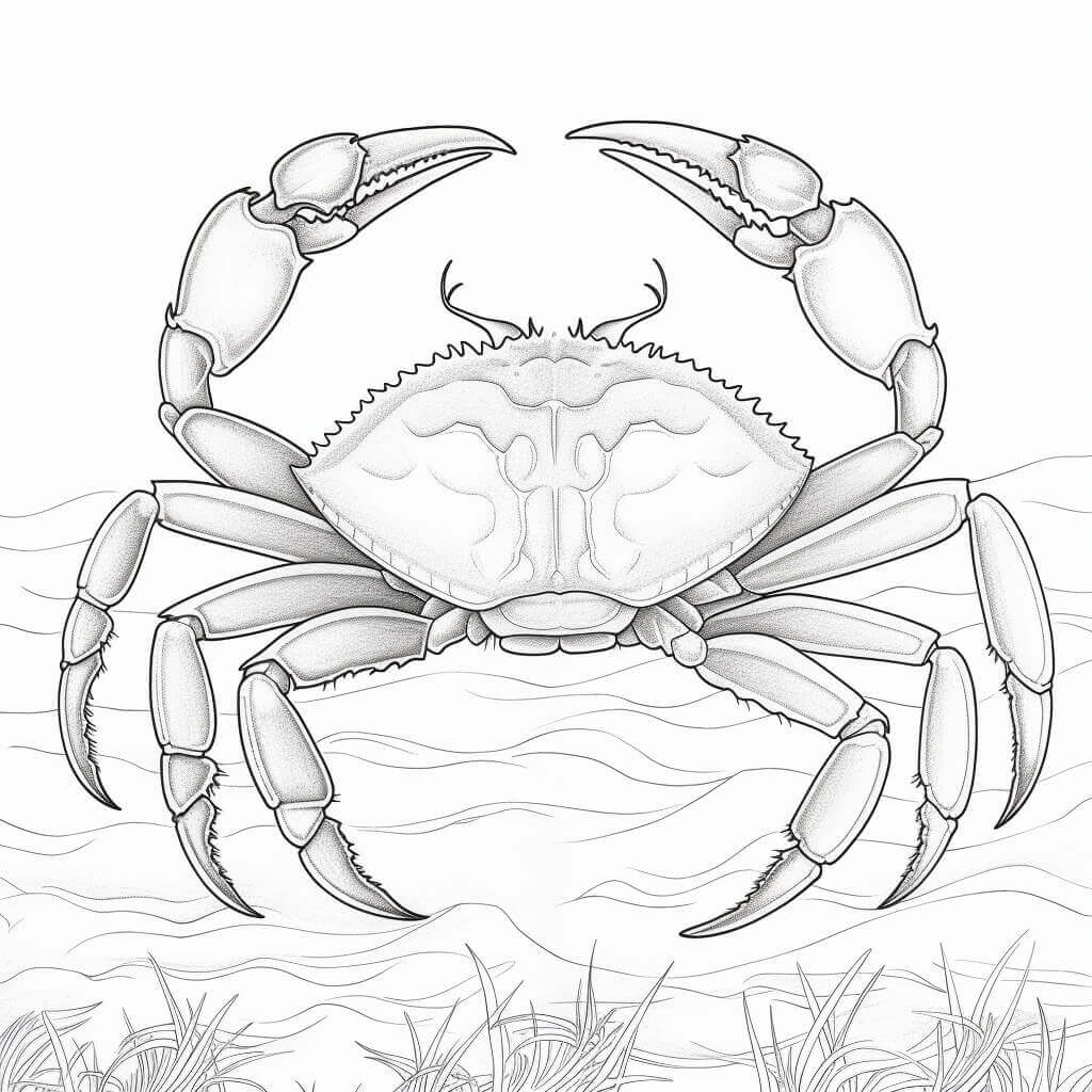 Crab Coloring Sheets Free Printable Kokoprint