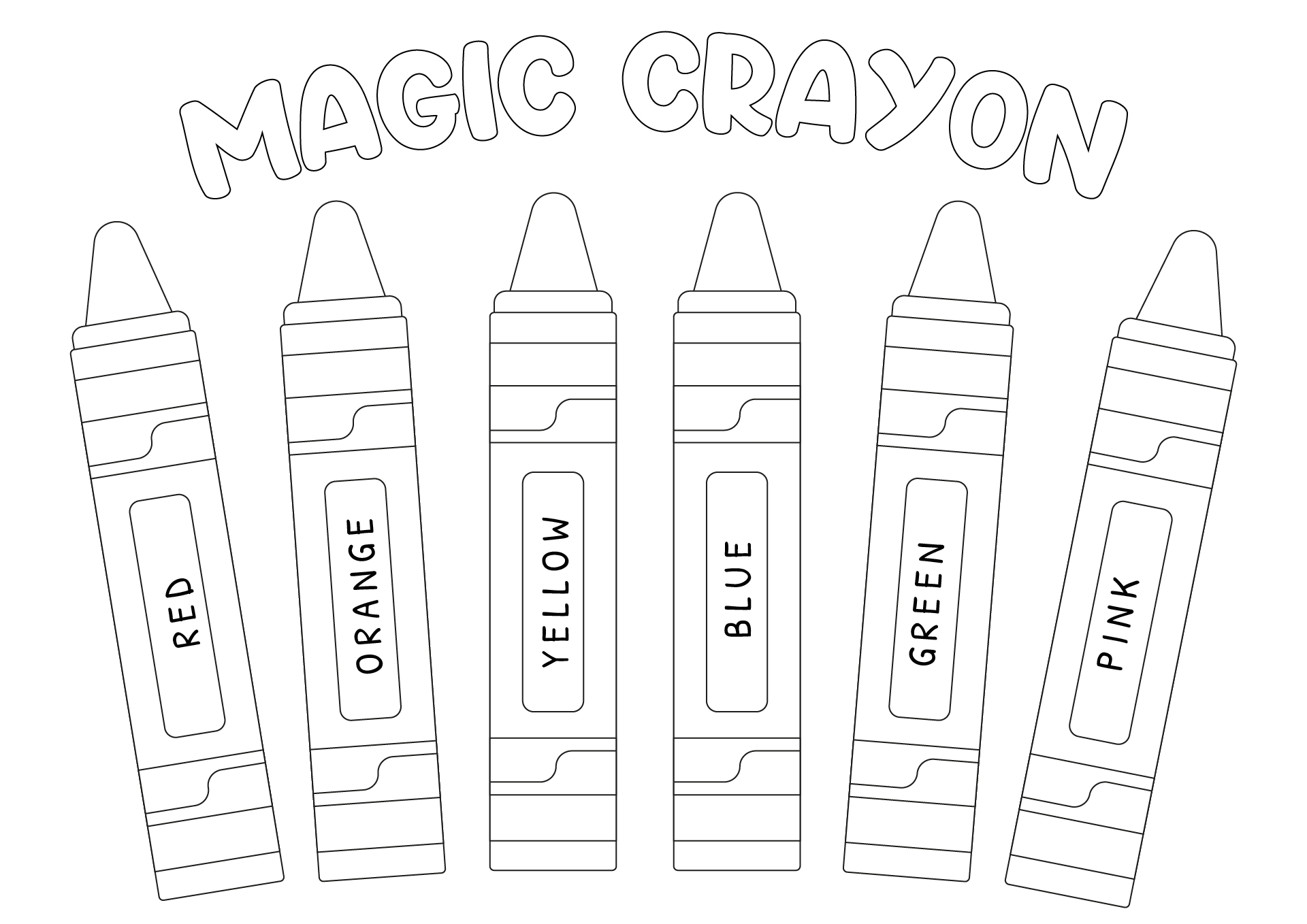 Crayon Coloring Pages Printable 2025 