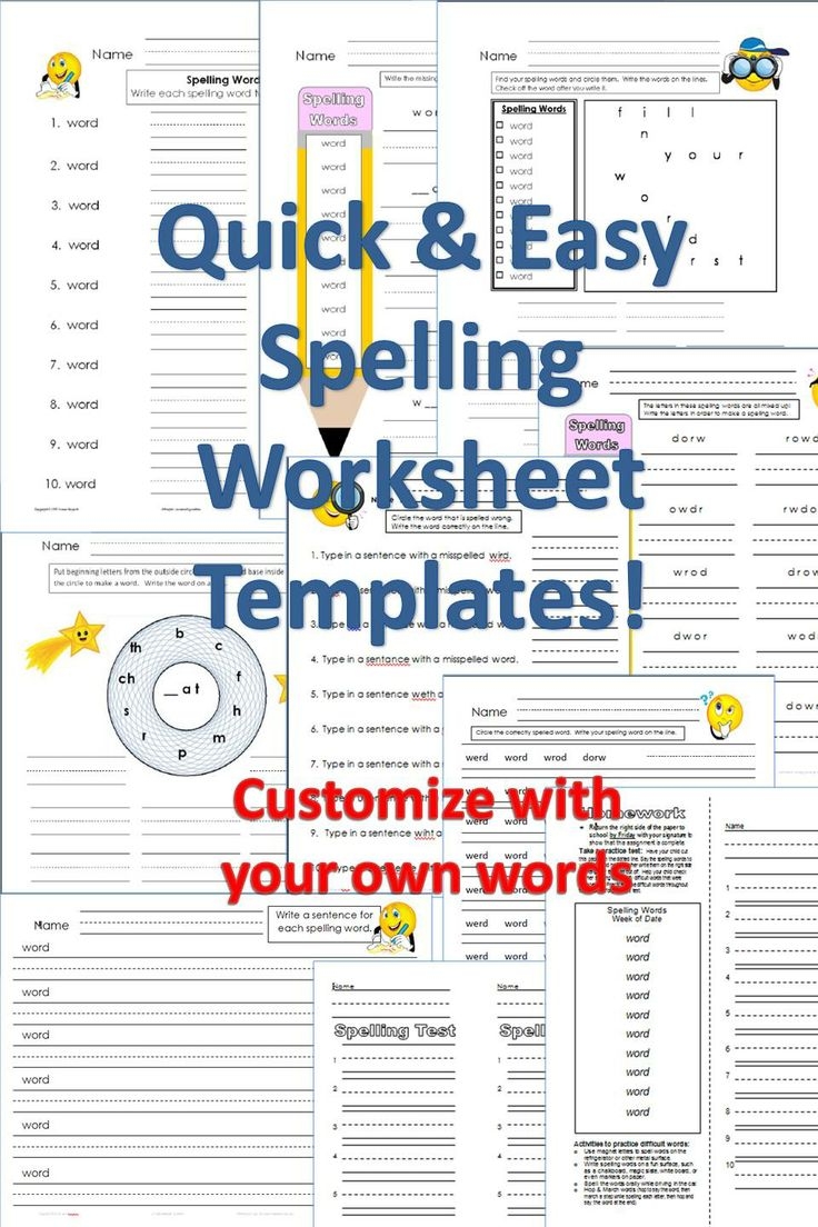 Create Spelling Worksheets Create Spelling Worksheets