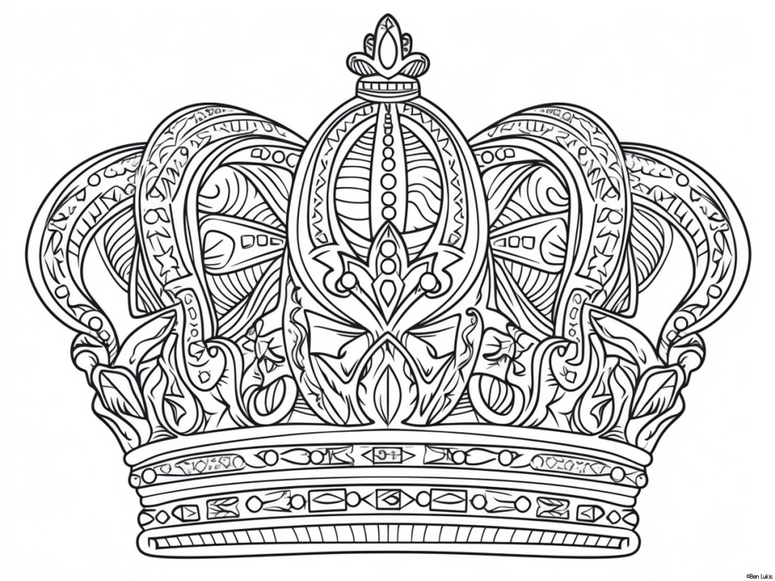 Crown Coloring Pages For Kids And Adults 9 Coronation Coloring Sheets 