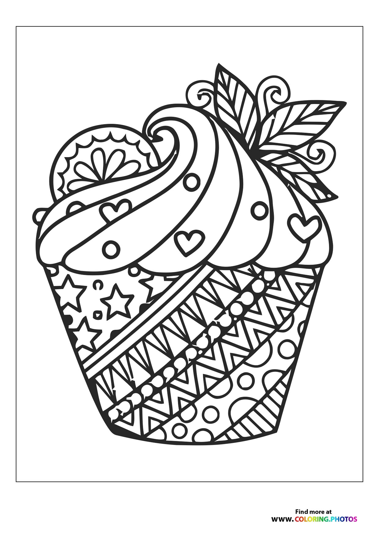 Cupcakes Coloring Pages For Kids Free And Easy Print Or Download