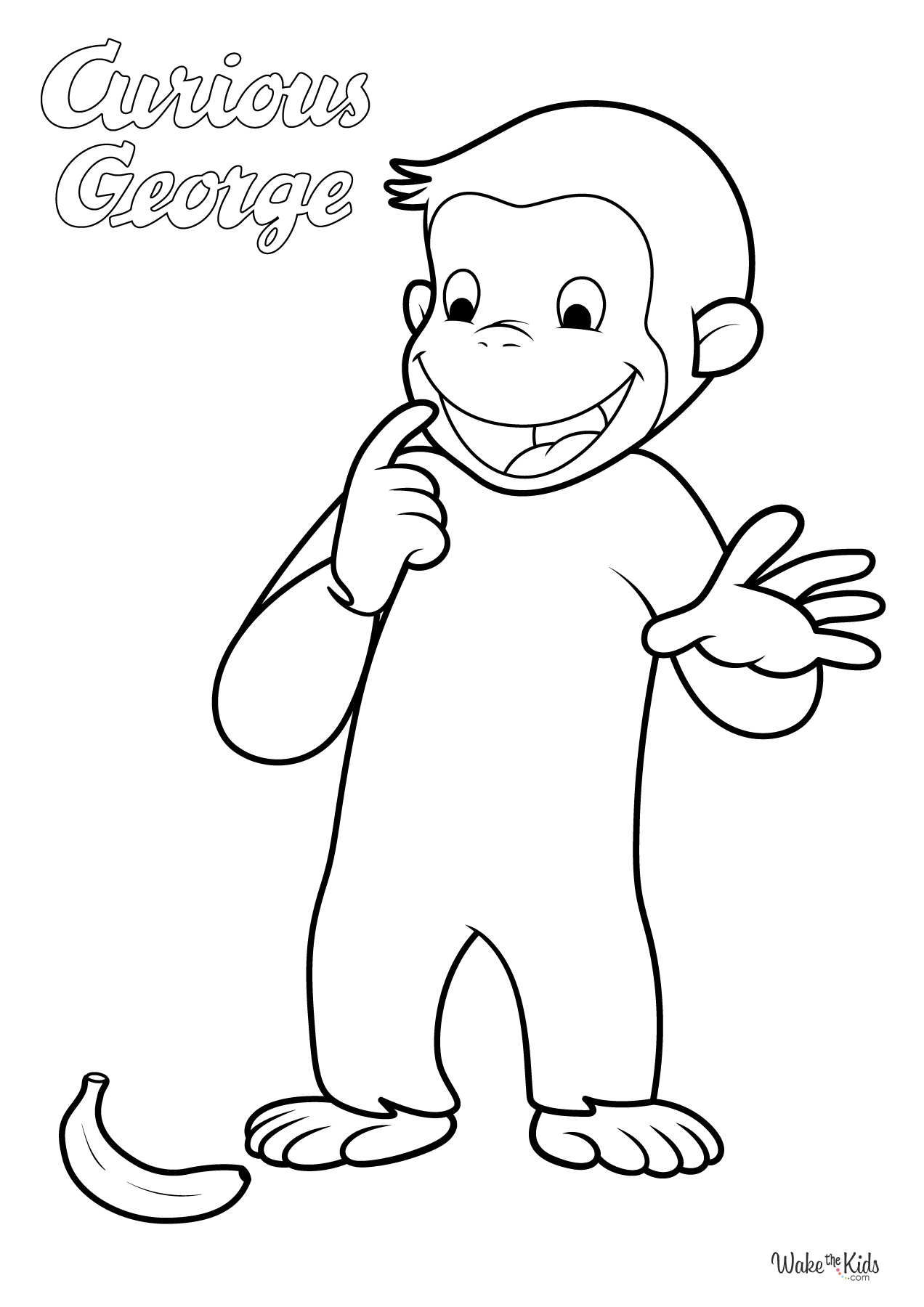 Curious George Coloring Pages Free Printable PDFs WakeTheKids